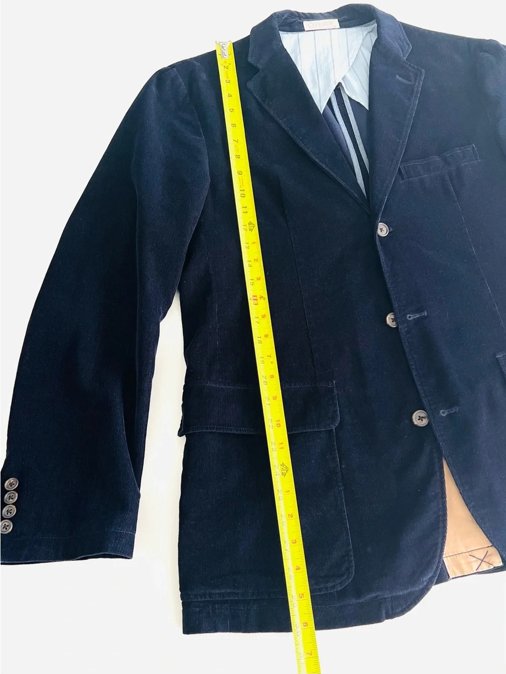 100% Cotton J. Crew Men’s Navy Corduroy Blazer